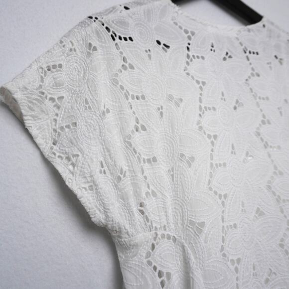 Merlette Ballou Floral 100% Cotton Eyelet Minidress XXS - Picture 5 of 13